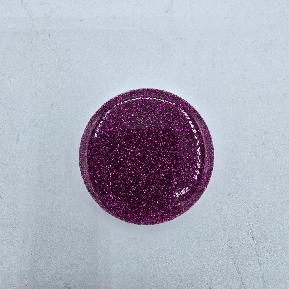 Glittery Purple Round Cellphone Stand
